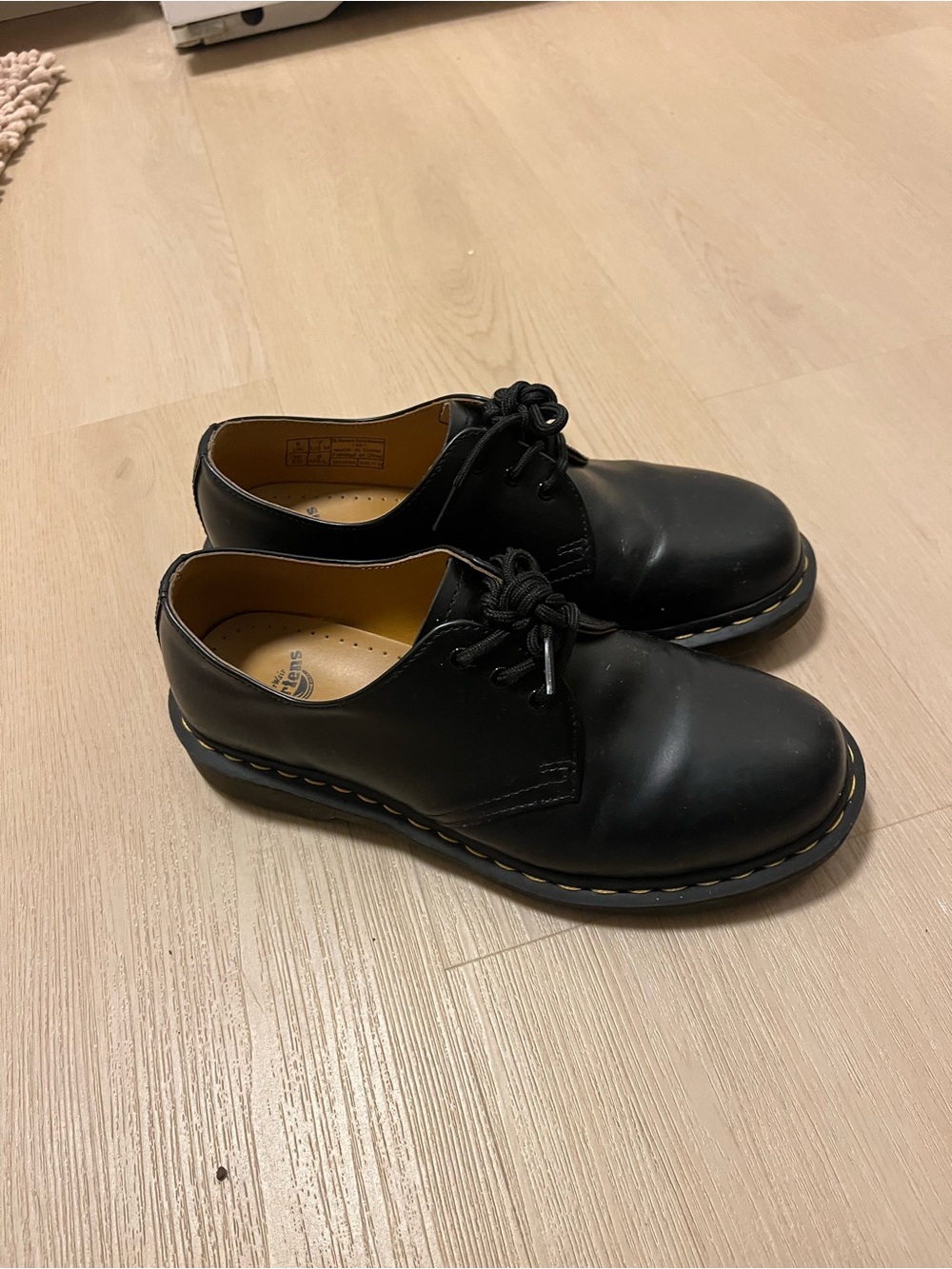 Dr. Martens Black Leather 3-Eye Derby Shoes